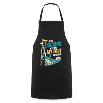 J’avais botté le cul os cassé os cassé os du doigt - Tablier de cuisine - noir - Devant - AI Model Male 185 dark (185cm)