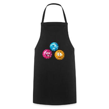 Boules de pétanque drôles - Joueur de pétanque Boccia drôle - Tablier de cuisine - noir - Devant - AI Model Male 185 dark (185cm)