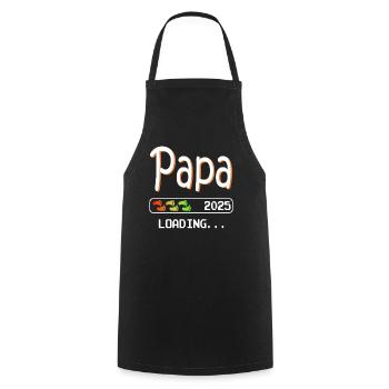 Futur papa 2025 chargement père grossesse - Tablier de cuisine - noir - Devant - AI Model Male 185 dark (185cm)