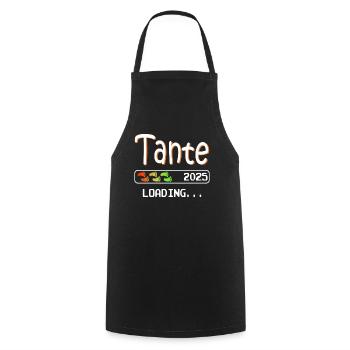 Werdende Tante 2025 loading ich werde Tante - Kochschürze - Schwarz - Vorne - AI Model Male 185 dark (185cm)