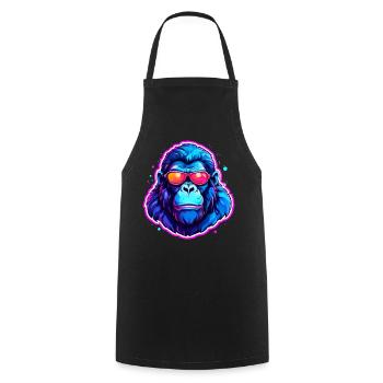 A cool gorilla with sunglasses - Cooking Apron - black - Front - AI Model Male 185 dark (185cm)