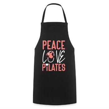 Pilates Instructor Teacher Girl - Kochschürze - Schwarz - Vorne - AI Model Male 185 dark (185cm)