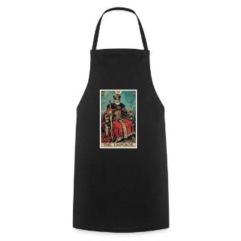 Carte de tarot L’Empereur Le Souverain - Tablier de cuisine - noir - Devant - AI Model Male 185 dark (185cm)