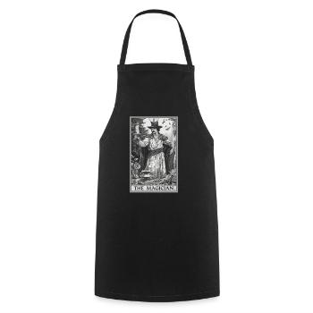 Tarotkarte The Magician Der Magier - Kochschürze - Schwarz - Vorne - AI Model Male 185 dark (185cm)