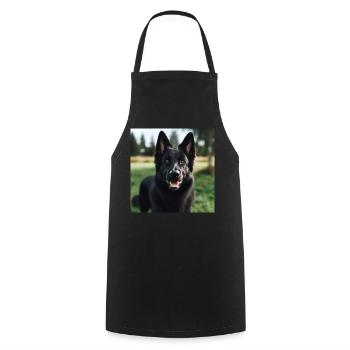 Black German Shepherd - Cooking Apron - black - Front - AI Model Male 185 dark (185cm)