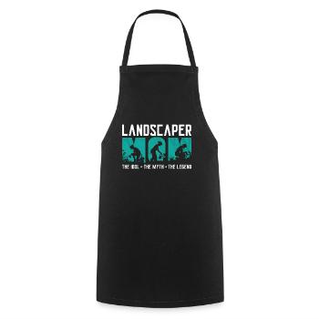 Landscaper Mom The Idol The Myth Loves Landscaping - Cooking Apron - black - Front - AI Model Male 185 dark (185cm)