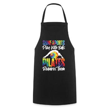 Pilates Instructor Teacher Tie Dye - Kochschürze - Schwarz - Vorne - AI Model Male 185 dark (185cm)