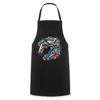 Cheval - Tablier de cuisine - noir - Devant - AI Model Male 185 dark (185cm)