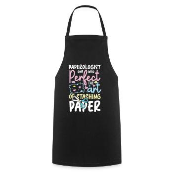 Paperologist Perfect The Art of Stashing Paper - Kochschürze - Schwarz - Vorne - AI Model Male 185 dark (185cm)