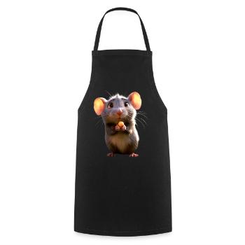 Rat, Cute Mouse, Rodents, Dwarf Mouse, Small Rats - Cooking Apron - black - Front - AI Model Male 185 dark (185cm)