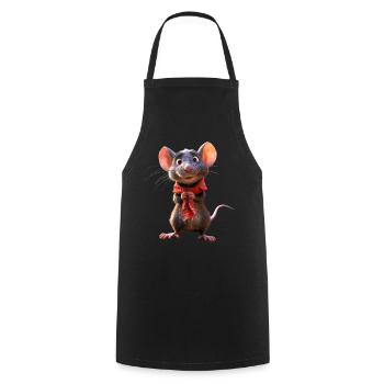 Rat, Cute Mouse, Rodents, Dwarf Mouse, Small Rats - Cooking Apron - black - Front - AI Model Male 185 dark (185cm)