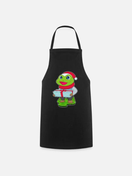 Frosch Weihnachten Paket - Kochschürze - Schwarz