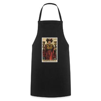 Tarotkarten Tarotkarte Temperance Mäßigkeit - Kochschürze - Schwarz - Vorne - AI Model Male 185 dark (185cm)