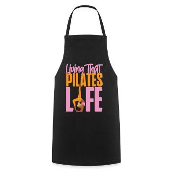 Pilates Instructor Teacher Living - Cooking Apron - black - Front - AI Model Male 185 dark (185cm)