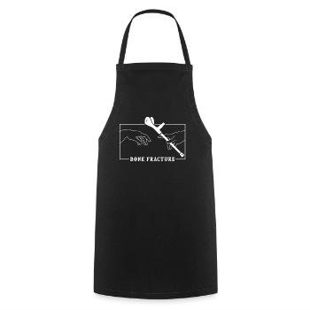 Michelangelo Creation of Adam Bone Fracture Bone - Cooking Apron - black - Front - AI Model Male 185 dark (185cm)