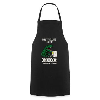 No, you can't pet my bulldog - Cooking Apron - black - Front - AI Model Male 185 dark (185cm)