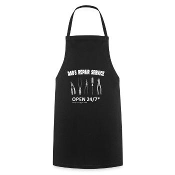 Dad's Repair Service for Practical Dads - Cooking Apron - black - Front - AI Model Male 185 dark (185cm)