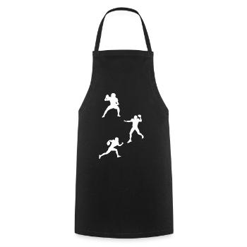 Rugby Player Silhouette Football Silhouette Footba - Kochschürze - Schwarz - Vorne - AI Model Male 185 dark (185cm)