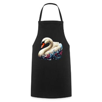 Cygne - Tablier de cuisine - noir - Devant - AI Model Male 185 dark (185cm)