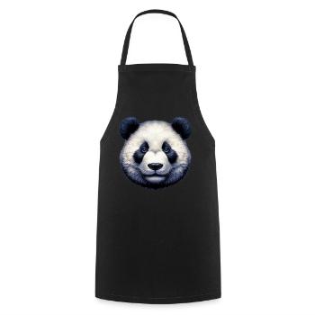 Panda - Kochschürze - Schwarz - Vorne - AI Model Male 185 dark (185cm)