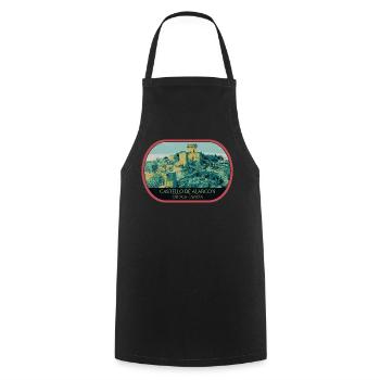 Château d'Alarcon: Féerie Espagnole - Tablier de cuisine - noir - Devant - AI Model Male 185 dark (185cm)