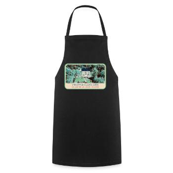 Illustration Château-Gaillard, Loire Valley - Cooking Apron - black - Front - AI Model Male 185 dark (185cm)