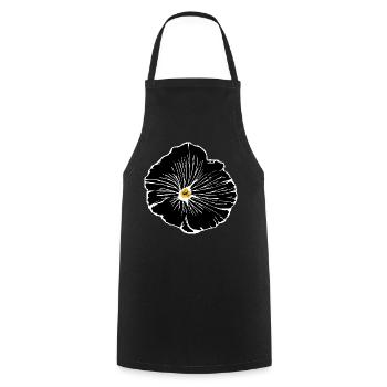 Flower, Black, Flowers, Black, Blossom - Cooking Apron - black - Front - AI Model Male 185 dark (185cm)