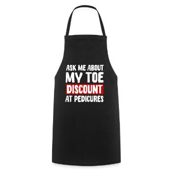 Self Toe Amputation Humor - Cooking Apron - black - Front - AI Model Male 185 dark (185cm)