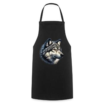 Loup - Tablier de cuisine - noir - Devant - AI Model Male 185 dark (185cm)