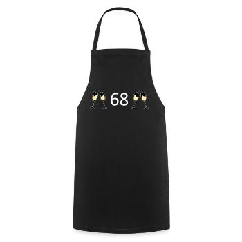 68th Birthday 68 Years Jubilee 68 Number 68 - Cooking Apron - black - Front - AI Model Male 185 dark (185cm)