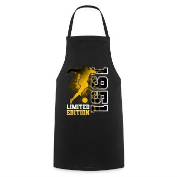 1951 Year of birth Birthday Football - Cooking Apron - black - Front - AI Model Male 185 dark (185cm)