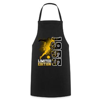 1955 Year of birth Birthday Football - Cooking Apron - black - Front - AI Model Male 185 dark (185cm)