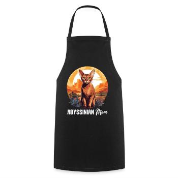 Chat d’Abyssinie Abessinierkatze - Tablier de cuisine - noir - Devant - AI Model Male 185 dark (185cm)
