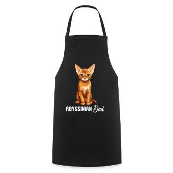 Chat d’Abyssinie Abessinierkatze - Tablier de cuisine - noir - Devant - AI Model Male 185 dark (185cm)