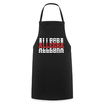 Cheerful t-shirt t-shirt gift idea stacked text - Cooking Apron - black - Front - AI Model Male 185 dark (185cm)