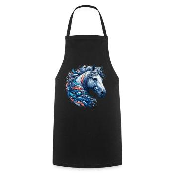 Cheval - Tablier de cuisine - noir - Devant - AI Model Male 185 dark (185cm)
