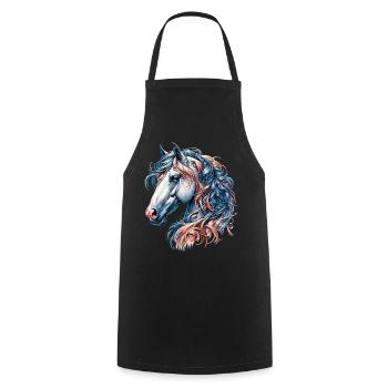 Cheval - Tablier de cuisine - noir - Devant - AI Model Male 185 dark (185cm)