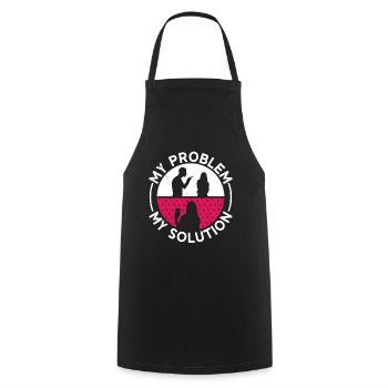 Espresso Lover My Problem My Pictogram Mom Dad - Cooking Apron - black - Front - AI Model Male 185 dark (185cm)