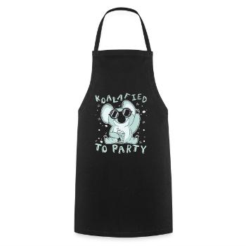 Koalafied To Party Koalabear Eucalyptus Lover - Cooking Apron - black - Front - AI Model Male 185 dark (185cm)