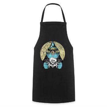 Fortune Teller Meme Future Oracle - Cooking Apron - black - Front - AI Model Male 185 dark (185cm)