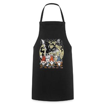 Bat Witching Hour Dwarves Magic Fairy Tale - Cooking Apron - black - Front - AI Model Male 185 dark (185cm)