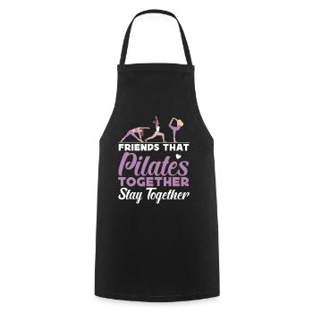 Pilates Instructor Teacher Friends - Cooking Apron - black - Front - AI Model Male 185 dark (185cm)