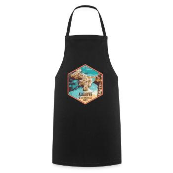 Estudantes beach near Lagos, Algarve - Cooking Apron - black - Front - AI Model Male 185 dark (185cm)