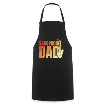 Saxophone Dad - Cooking Apron - black - Front - AI Model Male 185 dark (185cm)