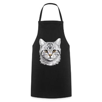 Cat Cats American Shorthair - Cooking Apron - black - Front - AI Model Male 185 dark (185cm)