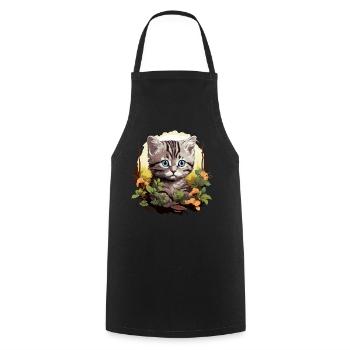 Cat Cats American Shorthair - Cooking Apron - black - Front - AI Model Male 185 dark (185cm)