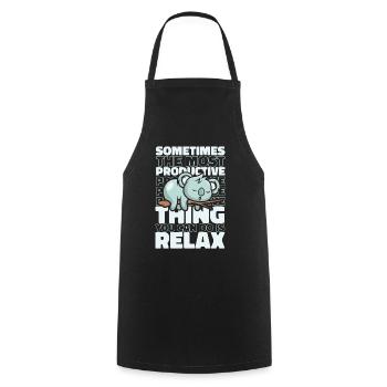 Most Productive Thing Is Relax Koalabear - Cooking Apron - black - Front - AI Model Male 185 dark (185cm)