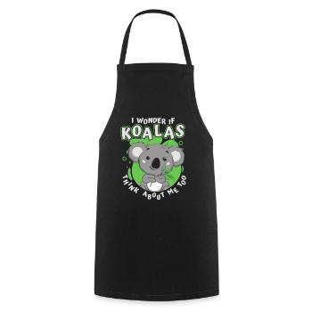 Think About Me Too Koalabear Eucalyptus Lover - Cooking Apron - black - Front - AI Model Male 185 dark (185cm)