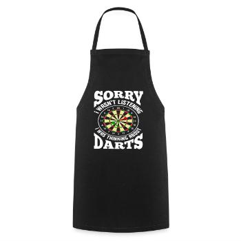 Dart Dartsport - Kochschürze - Schwarz - Vorne - AI Model Male 185 dark (185cm)