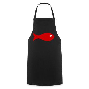 SARDINE. FISH. APRIL FOOL - Cooking Apron - black - Front - AI Model Male 185 dark (185cm)